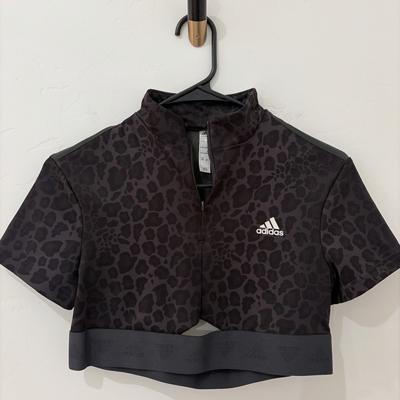 adidas Tops - Adidas Women's Leopard Print Crop Top
